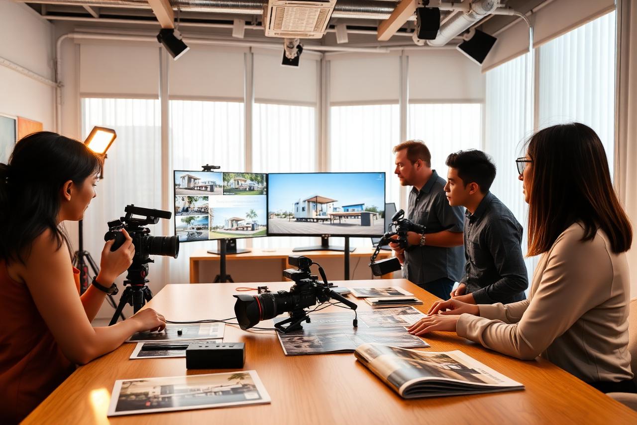 A funded real estate marketing campaign being produced by a team