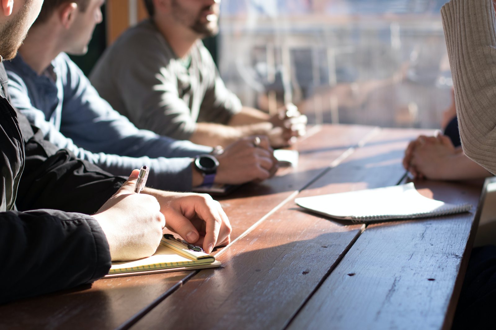 Real estate marketing team planning a campaign